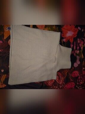 Vintage Cream Knit Faux Turtleneck